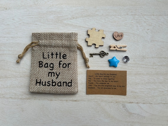 Little Bag for my Husband, Birthday Gift for Husband, Thoughtful Gift, Token Gift, Keepsake, Anniversary Gift