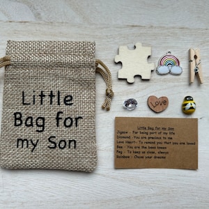 Little Bag for my Son, Birthday Gift, Thoughtful Gift, Token Gift, Keepsake, Gifts for Him