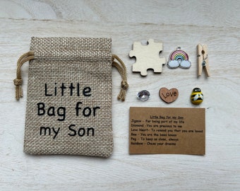 Little Bag for my Son, Birthday Gift, Thoughtful Gift, Token Gift, Keepsake, Gifts for Him