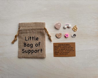 Little Bag of Support, Charms, Keepsake Gift, Comfort Token Present