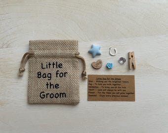 Groom Keepsake Gift Bag with Wedding Wish Tokens