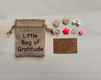 Little Bag of Gratitude Keepsake, Positivity Token Gift