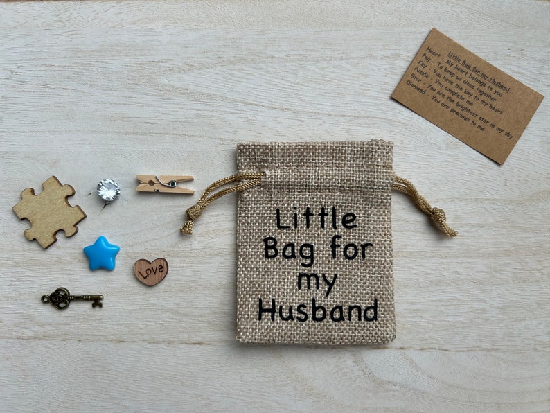 Little Bag for my Husband, Birthday Gift for Husband, Thoughtful Gift, Token Gift, Keepsake, Anniversary Gift image 10