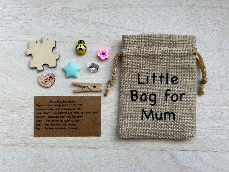 Little Bag for Mum, Birthday Gift, Thoughtful Gift, Gift for Mum, Special Gift, Token Gift, Keepsake, Mothers Day Gift, Charm Bag zdjęcie 8