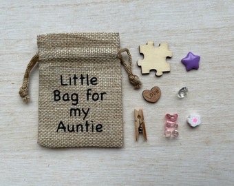 Little Bag for my Auntie, Birthday Gift, Thoughtful Gift, I love you Gift, Token Gift, Keepsake