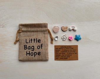 Little Bag of Hope, Positivity Keepsake, Encouragement Gift, Token Charms