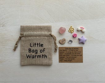 Little Bag of Warmth, Keepsake Charms, Pocket Hug, Thoughtful Gift
