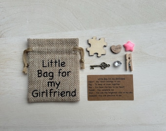 Little Bag for my Girlfriend, Birthday, Anniversary, Token Gift Keepsake, Valentine’s Day