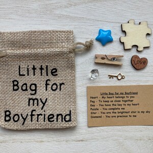 Little Bag for my Boyfriend, Valentines Day Gift, Birthday Gift, Anniversary Gift, Thoughtful Gift, Token Gift, Keepsake