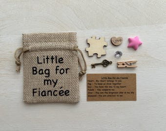 Keepsake Bag for Fiancée, Romantic Charms, Token Keepsake, Valentine's Day Gift