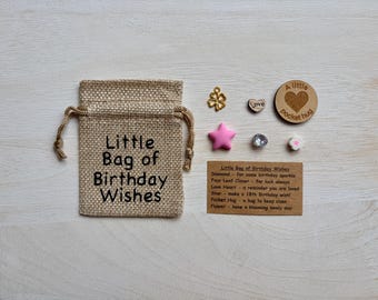 18th Birthday Wishes Keepsake Bag, Milestone Charm Gift, Tokens