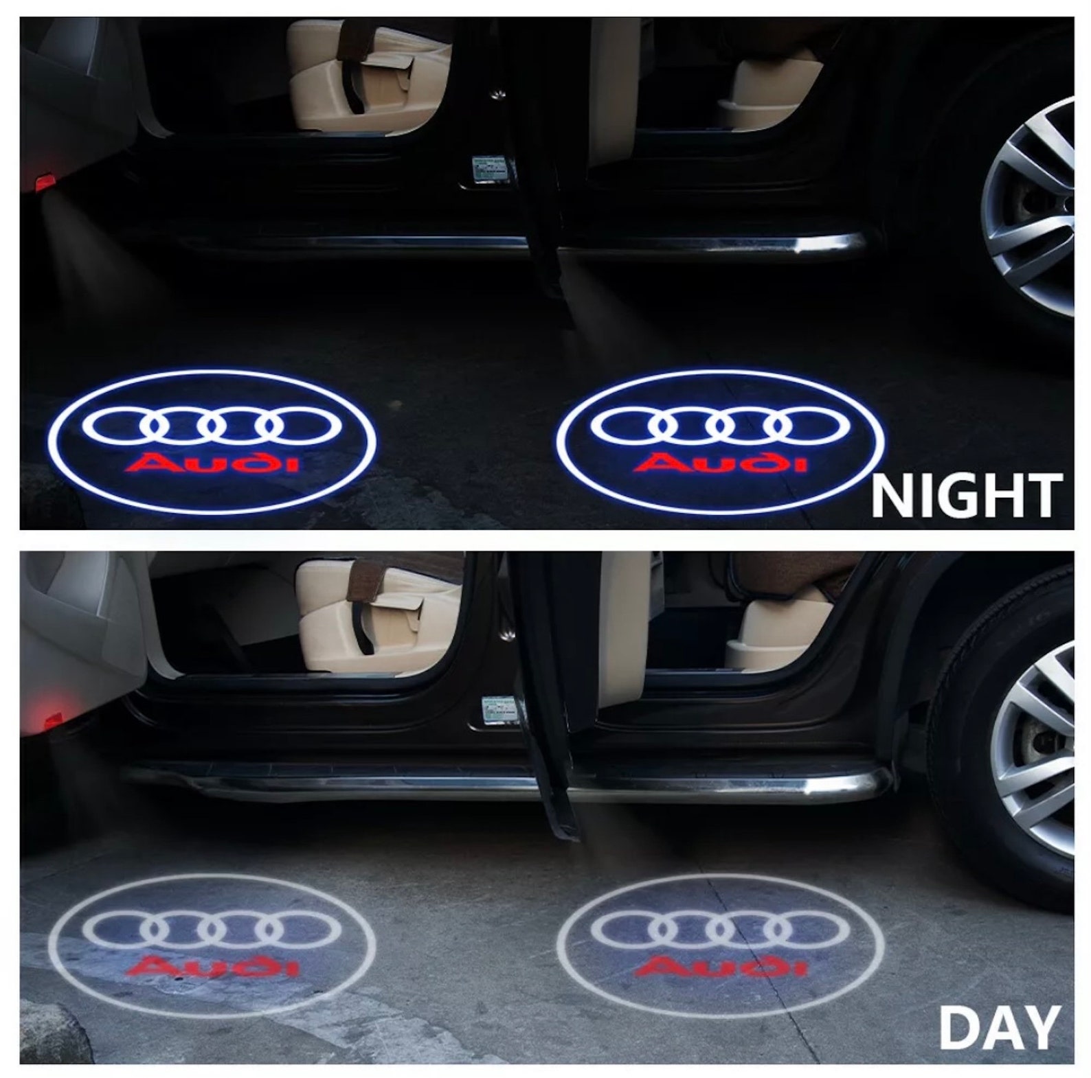 2Pcs4Pcs Audi door lights with logo Door LED Lights Etsy