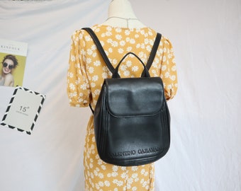 Authentic Valentino Classic Leather Backpack, Valentino Backpack , Authentic Valentino,  Vintage Valentino, Valentino Bag