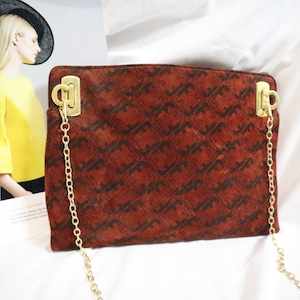 Salvatore Ferragamo red clutch bag, Ferragamo bag, Ferragamo Monogram, Vintage Ferragamo , Ferragamo bag, vintage Salvatore Ferragamo