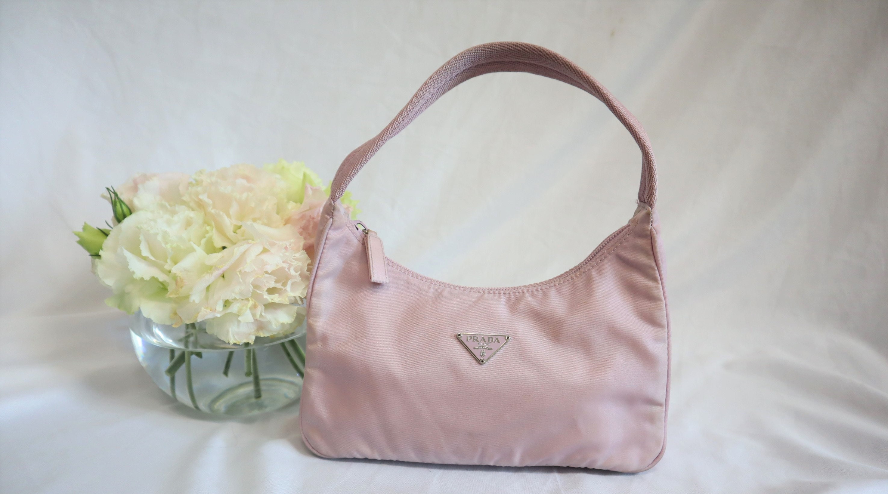 Prada Pink Nylon Handbag