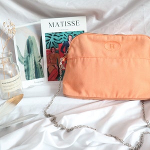HERMÈS Pre-owned Vintage Hermes orange Canvas fabric Mini Bolide Travel Case France, Hermes, Authentic hermes, hermes clutch , hermes bag