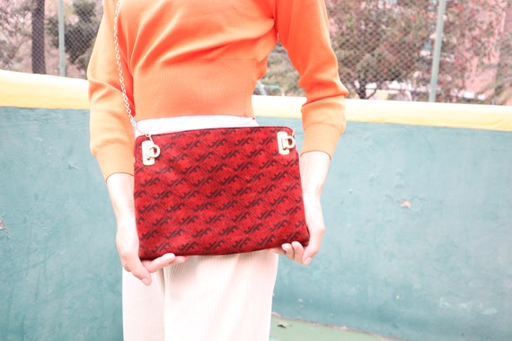 Salvatore Ferragamo red clutch bag, Ferragamo bag… - image 10