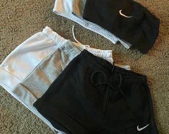 nike crop and short set