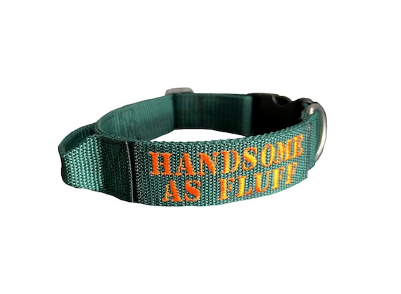 1.5" Tactical Dog Collar With Grab Handle, Working K9 Dog Collar, Heavy Duty Collar, Personalized Agility Dog, Sewn On Custom Text Patch.