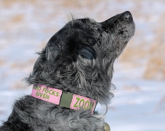 Collar táctico ajustable para perro personalizado de 1,5", nombre cosido, parche de velcro, bordado personalizado, collar para perro K9 de trabajo.