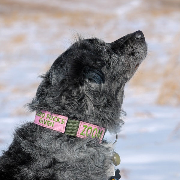 Custom 1.5" Adjustable Tactical Dog Collar, Sewn On Name, Hook And Loop Patch, Personalized Embroidered, Working K9 Dog Collar.