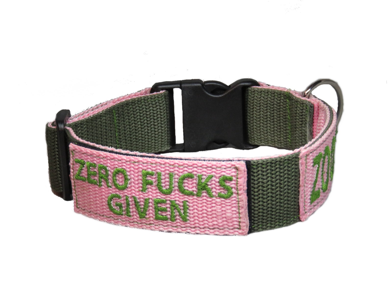 Custom 1.5 dog collar with velcro patch and stainless Etsy