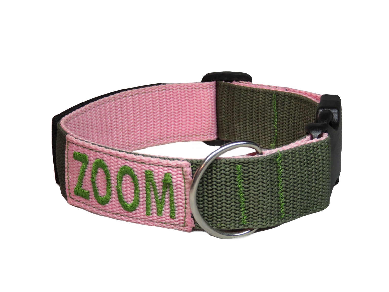 Custom 1.5 dog collar with velcro patch personalized Etsy