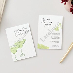 Mojito Abendessen einladen, Tropische Party-Einladung, Cocktailnacht, Sommerparty, personalisierte einladen, kundenspezifische Karte, Cocktailnachteinladung