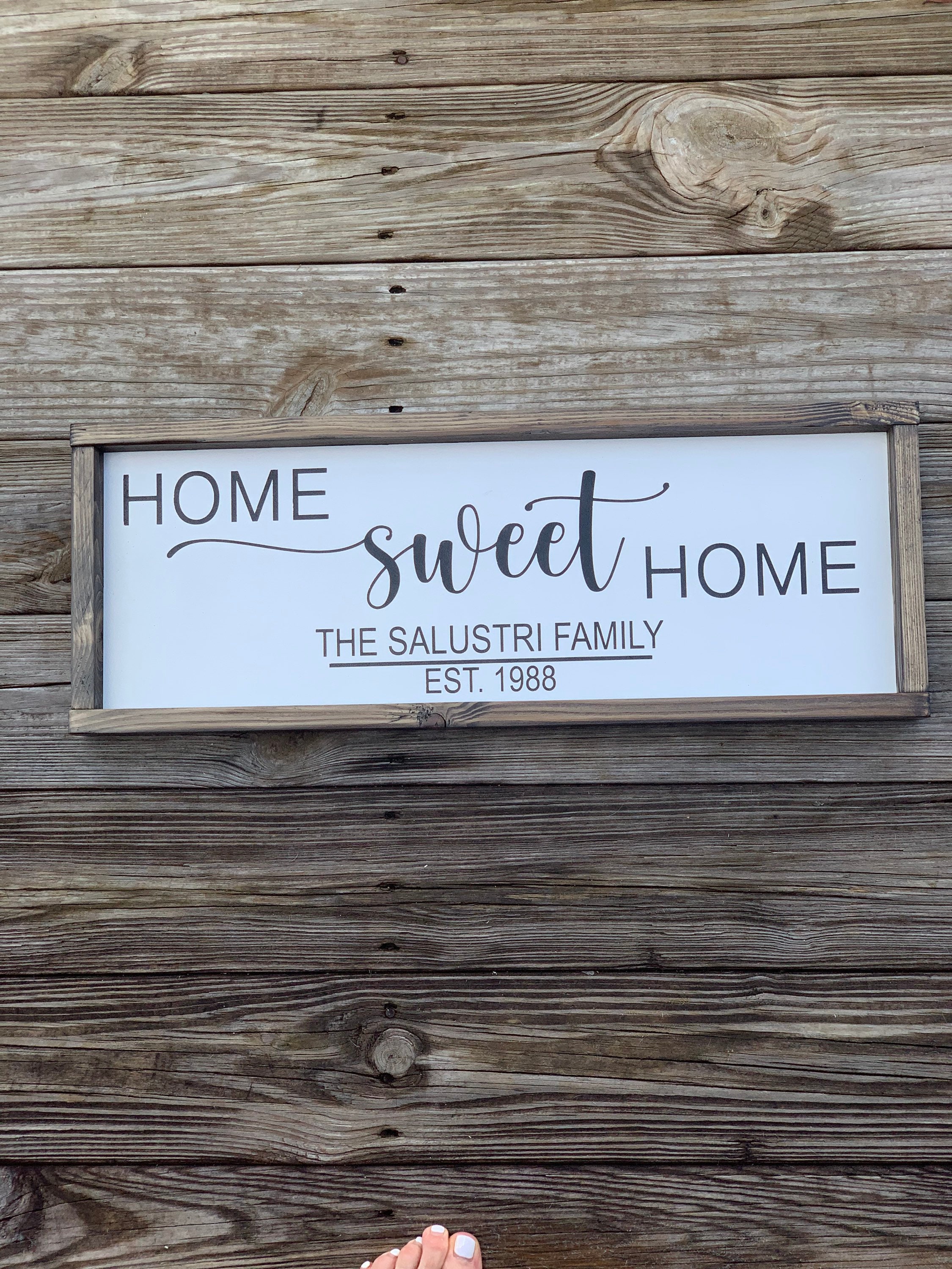 Personalised Home Sweet Home Wooden Plaque Sign New Home House Warming Gift 