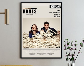 Bones Poster | Tv Show Poster | Theater Room Decor | Wall Art | Wall Decor | Tv Series Poster | Movie Poster | Printable Wall Art