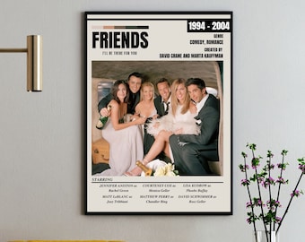 Friends Poster | Tv Show Poster | Theater Room Decor | Wall Art | Wall Decor | Series Poster | Movie Poster | Printable Wall Art