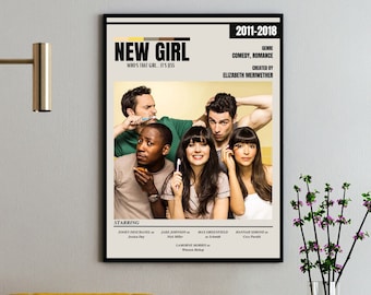 New Girl Poster | Tv Show Poster | Theater Room Decor | Wall Art | Wall Decor | Tv Series Poster | Movie Poster | Printable Wall Art