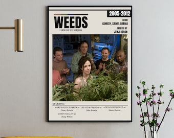 Weeds Poster | Tv Show Poster | Theater Room Decor | Wall Art | Wall Decor | Series Poster | Movie Poster | Printable Wall Art