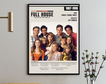 Full House Poster | Tv Show Poster | Theater Room Decor | Wall Art | Wall Decor | Series Poster | Movie Poster | Printable Wall Art