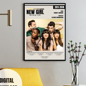 New Girl Poster | Tv Show Poster | Theater Room Decor | Wall Art | Wall Decor | Tv Series Poster | Movie Poster | Printable Wall Art