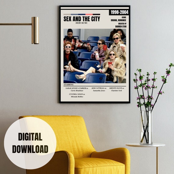 Sex And The City Poster | Tv Show Poster | Theater Room Decor | Wall Art | Wall Decor | Series Poster | Movie Poster | Printable Wall Art