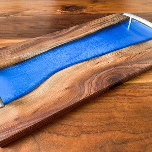 Live Edge River Walnut & Epoxy Charcuterie Board/Serving Tray (Sample Final Product May Vary)