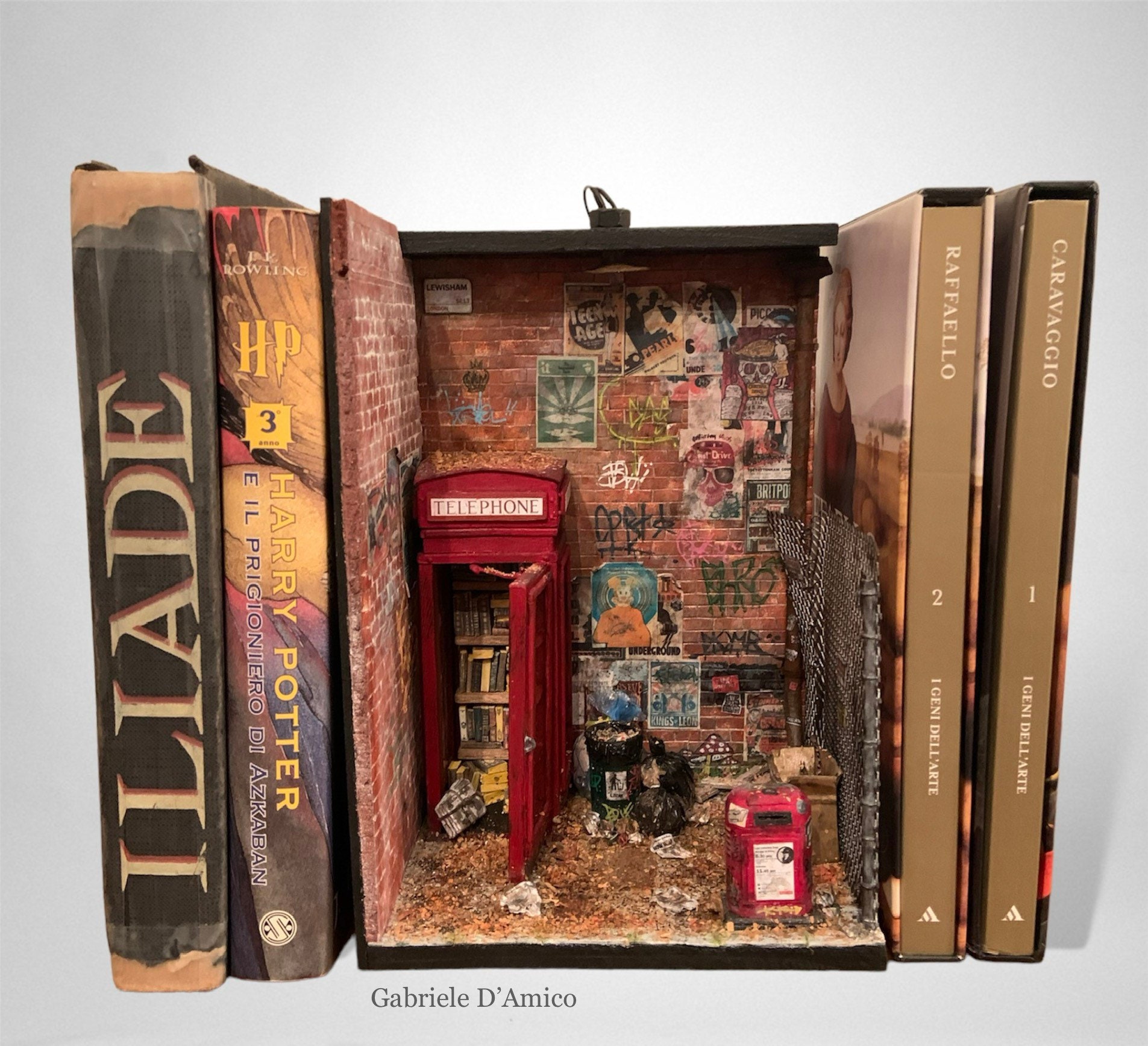 Fantasy street book nook diorama