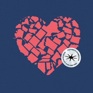 USA Herz SVG PNG | Einheit und Liebe Digital Design | Vaterländischen Staaten Form Kunst | Frieden druckbare Download