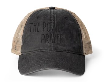 The Power of Prayer Vintage Women's Boutique Hat, Preppy Summer Cap, Cute Womens Hat