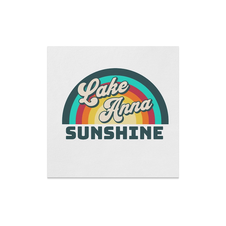 Rainbow graphic with text "Lake Anna Sunshine".