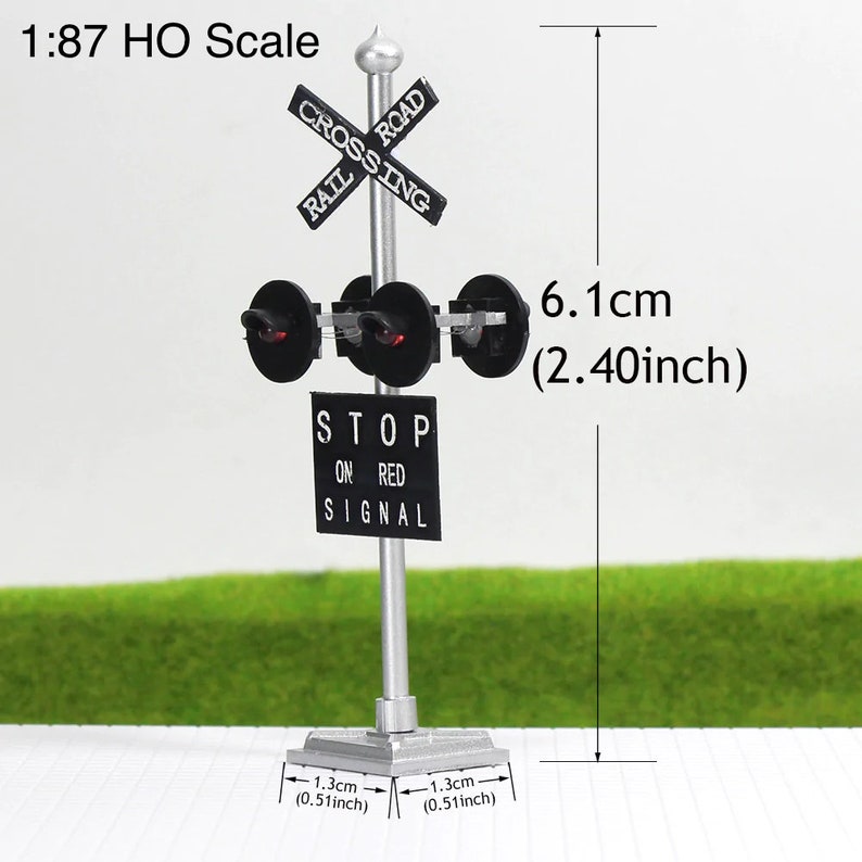 OSALADI Semáforo de Tren Luces LED Accesorio para Vías de Tren en ABS Resistente Tamaño Compacto para Jugar y Montar Escenas Ferroviarias Juguete OSALADI Semáforo de Tren Luces LED Accesorio para Vías de Tren en ABS Resistente Tamaño Compacto para Jugar y Montar Escenas Ferroviarias Juguete