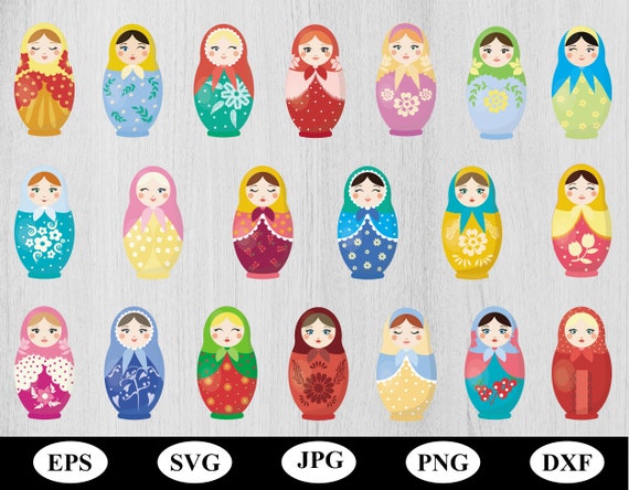 Cartoon Russian Nesting Dolls Illustration Element Icon Set - Etsy Cartoon Russian Nesting Dolls Illustration Element Icon Set - Etsy