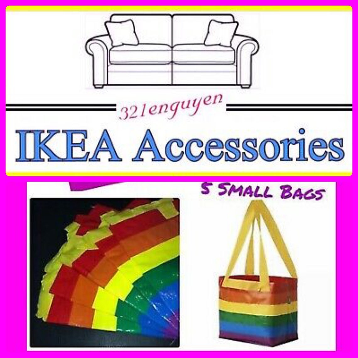5x IKEA STORSTOMMA Pride LGBT Small Rainbow Multicolor Pride Etsy