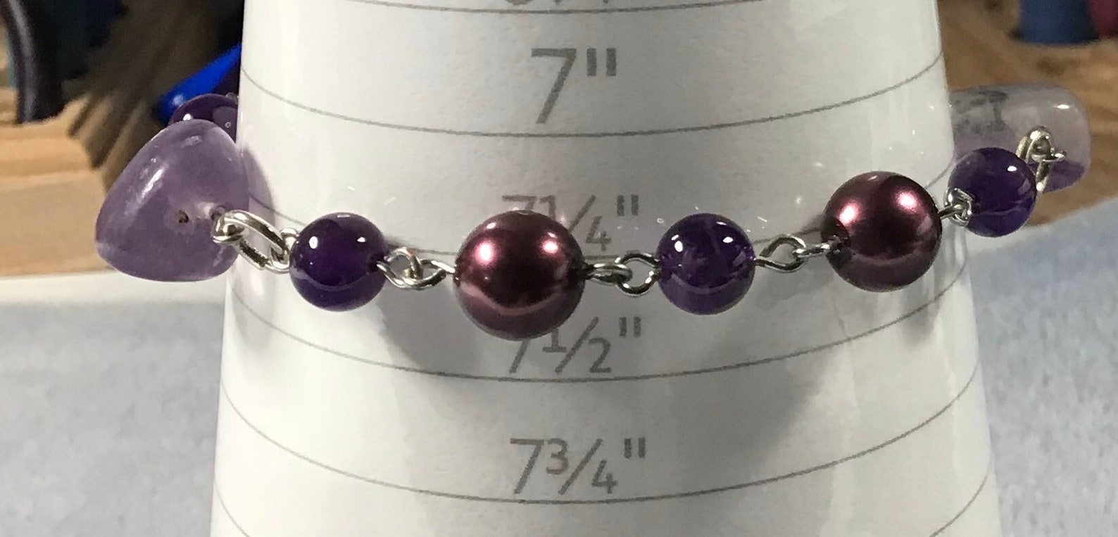 7.25 Beaded Bracelet With Magnetic Clasp | Etsy