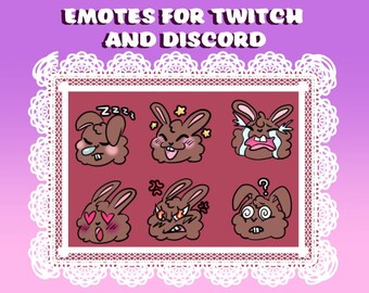 Twitch/Discord Cute Bunny Emotes