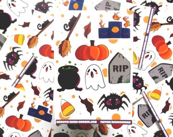 6x4 Spooky Halloween Sticker Sheet!! Cute Sticker/ Halloween Stickers/Laptop Sticker/ Water resistant Stickers