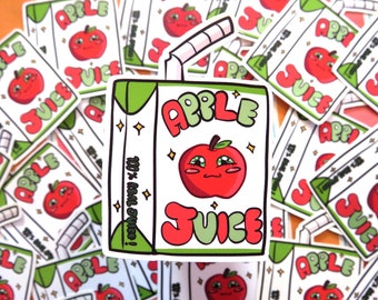Apple Juicy Juice Sticker//Waterproof Sticker/Notepad Sticker//Planner Sticker//Journal Sticker//