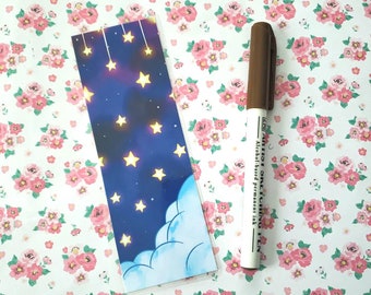 2x6 in Starry Night Sky Bookmark/Aesthetic Bookmark/Celestial Bookmark/Cozy Bookmark/Cute bookmark//Space bookmark