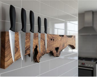 Wall Mounted Magnetic Knife Rack: Chef's Kitchen Storage